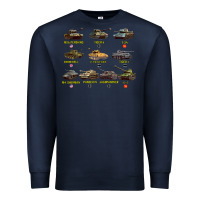 Navy Top Ten Best WW2 Tanks M4 Sherman Panzer IV Tiger II T34 Premium Sweatshirt - longCreatives