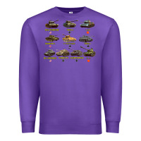 Purple Top Ten Best WW2 Tanks M4 Sherman Panzer IV Tiger II T34 Premium Sweatshirt - longCreatives