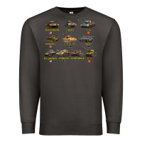 Smoke Top Ten Best WW2 Tanks M4 Sherman Panzer IV Tiger II T34 Premium Sweatshirt - longCreatives