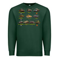 Sports Green Top Ten Best WW2 Tanks M4 Sherman Panzer IV Tiger II T34 Premium Sweatshirt - longCreatives