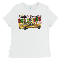 White santas favorite bus driver Ladies Tee - texasbilliewilder