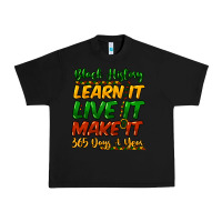 Black Black history learn it live it make it 365 days Urban Heavy Tee - HowdyJamesFarm