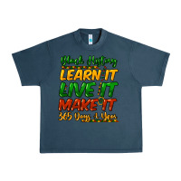 Midnight Navy Black history learn it live it make it 365 days Urban Heavy Tee - HowdyJamesFarm