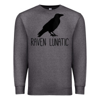 Charcoal Heather Womens Raven Lunatic, Funny Bird Lover Gift Men Women Kids Premium Sweatshirt - longCreatives