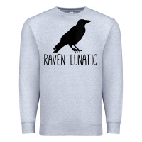Heather Grey Womens Raven Lunatic, Funny Bird Lover Gift Men Women Kids Premium Sweatshirt - longCreatives