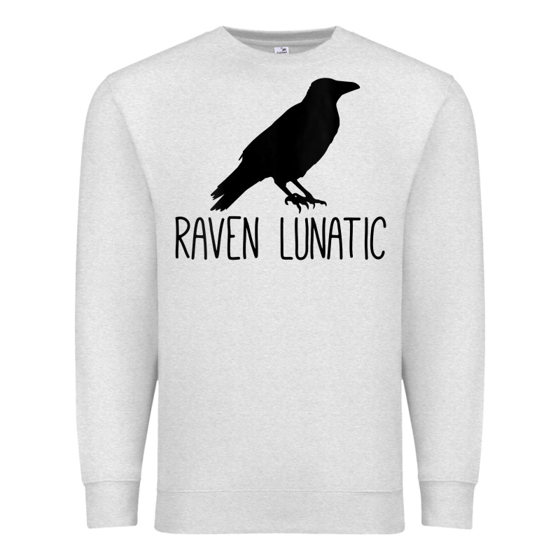 Womens Raven Lunatic, Funny Bird Lover Gift Men Women Kids Premium Sweatshirt by longCreatives | Teevron