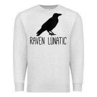Oatmeal Heather Womens Raven Lunatic, Funny Bird Lover Gift Men Women Kids Premium Sweatshirt - longCreatives