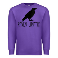 Purple Womens Raven Lunatic, Funny Bird Lover Gift Men Women Kids Premium Sweatshirt - longCreatives