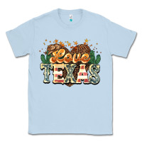 Dusty Blue Love Texas 4th of july Classic Tee - HowdyJamesFarm