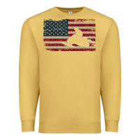 Antique Gold Snowmobile USA Flag Snow Sled Patriotic Snowmobiling Gift Premium Sweatshirt - longCreatives