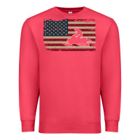 Cardinal Snowmobile USA Flag Snow Sled Patriotic Snowmobiling Gift Premium Sweatshirt - longCreatives