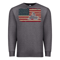 Charcoal Heather Snowmobile USA Flag Snow Sled Patriotic Snowmobiling Gift Premium Sweatshirt - longCreatives