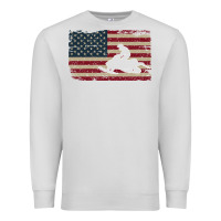 Dove Grey Snowmobile USA Flag Snow Sled Patriotic Snowmobiling Gift Premium Sweatshirt - longCreatives