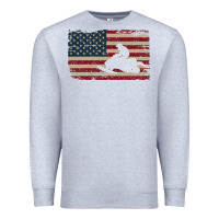 Heather Grey Snowmobile USA Flag Snow Sled Patriotic Snowmobiling Gift Premium Sweatshirt - longCreatives