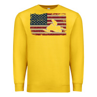 Lemon Snowmobile USA Flag Snow Sled Patriotic Snowmobiling Gift Premium Sweatshirt - longCreatives