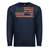 Navy Snowmobile USA Flag Snow Sled Patriotic Snowmobiling Gift Premium Sweatshirt - longCreatives