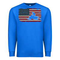 True Royal Snowmobile USA Flag Snow Sled Patriotic Snowmobiling Gift Premium Sweatshirt - longCreatives