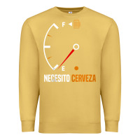 Antique Gold Mexican beer necesito cerveza cool & funny sayings Premium Sweatshirt - longCreatives