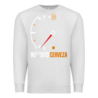 Oatmeal Heather Mexican beer necesito cerveza cool & funny sayings Premium Sweatshirt - longCreatives