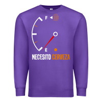 Purple Mexican beer necesito cerveza cool & funny sayings Premium Sweatshirt - longCreatives
