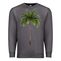 Charcoal Heather Tropical Palm Tree Premium Sweatshirt - longCreatives
