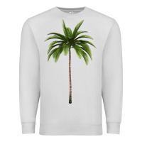 Dove Grey Tropical Palm Tree Premium Sweatshirt - longCreatives