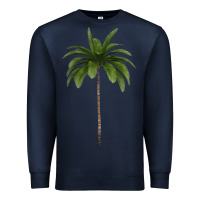 Navy Tropical Palm Tree Premium Sweatshirt - longCreatives
