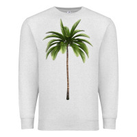 Oatmeal Heather Tropical Palm Tree Premium Sweatshirt - longCreatives