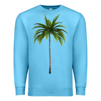 Ocean Blue Tropical Palm Tree Premium Sweatshirt - longCreatives