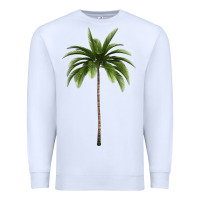 White Tropical Palm Tree Premium Sweatshirt - longCreatives
