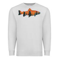 Dove Grey Trout Fly Fishing Nature Outdoor Fisherman Gift Premium Sweatshirt - longCreatives