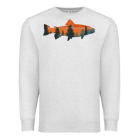 Oatmeal Heather Trout Fly Fishing Nature Outdoor Fisherman Gift Premium Sweatshirt - longCreatives