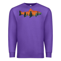 Purple Trout Fly Fishing Nature Outdoor Fisherman Gift Premium Sweatshirt - longCreatives