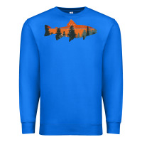 True Royal Trout Fly Fishing Nature Outdoor Fisherman Gift Premium Sweatshirt - longCreatives