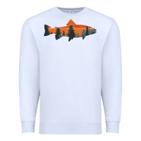 White Trout Fly Fishing Nature Outdoor Fisherman Gift Premium Sweatshirt - longCreatives