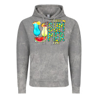 Cloud Rock sweet summer time turquoise yellow Vintage Hoodie - CowCowDesign