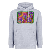 Heather Grey mardi gras mask background Heavyweight Hoodie - BarkalooDesign