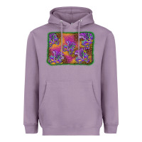 Lavender mardi gras mask background Heavyweight Hoodie - BarkalooDesign