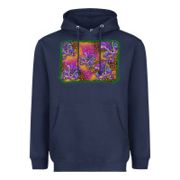 Navy mardi gras mask background Heavyweight Hoodie - BarkalooDesign