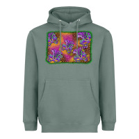 Sage mardi gras mask background Heavyweight Hoodie - BarkalooDesign