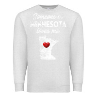 Oatmeal Heather Someone In Minnesota Loves Me  Minnesota  MN Premium Sweatshirt - longCreatives