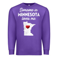 Purple Someone In Minnesota Loves Me  Minnesota  MN Premium Sweatshirt - longCreatives