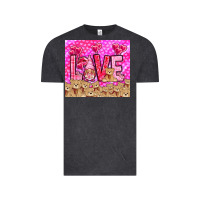 Vintage Black Love gnome with bear tumbler Valentine's Day Vintage Tee - HowdyJamesFarm