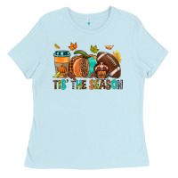 Baby Blue Tis' the season Fall Ladies Tee - NancyCooperArtShop