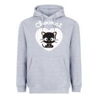 Heather Grey Chococat Sweet Valentine Heavyweight Hoodie - longCreatives
