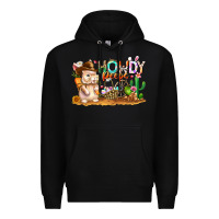Black Easter Howdy Peeps Bunny Premium Hoodie - CowhideDigitalArt
