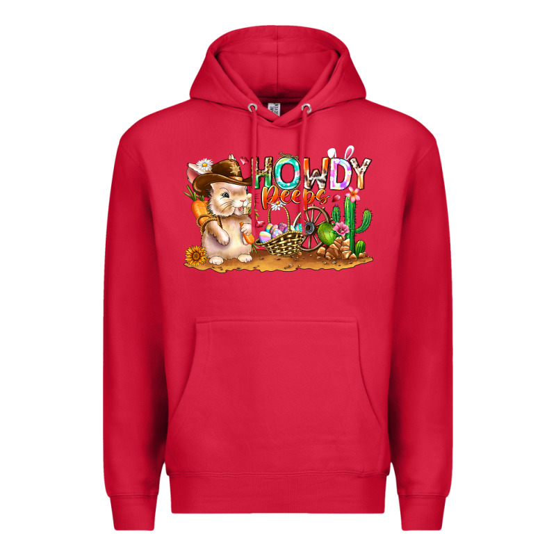 Easter Howdy Peeps Bunny Premium Hoodie by CowhideDigitalArt | Teevron