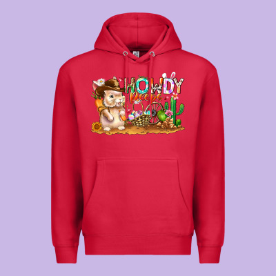 Easter Howdy Peeps Bunny Premium Hoodie Designed By Cowhidedigitalart