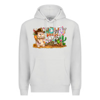 Dove Grey Easter Howdy Peeps Bunny Premium Hoodie - CowhideDigitalArt
