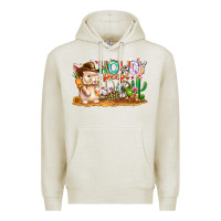 Oatmeal Heather Easter Howdy Peeps Bunny Premium Hoodie - CowhideDigitalArt